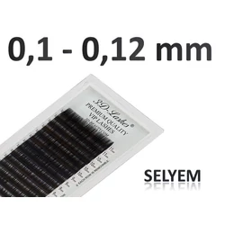 0,1 mm és 0,12 mm vastag, SELYEM műszempillák (tálcás)
