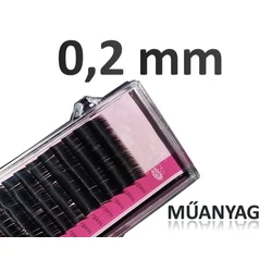 0,2 mm vastag, MŰANYAG szempillák (tálcás)