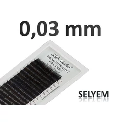 0,03 mm vastag, SELYEM szempillák (tálcás)
