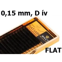 0,15 mm vastag, D ívű, flat szempillák